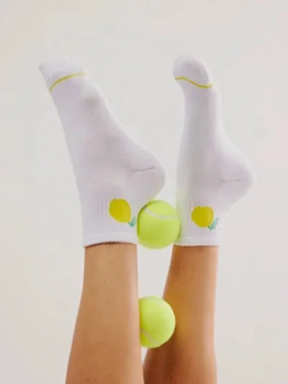 NWT FREE PEOPLE MOVEMENT Fruity Frolic Ankle Socks | Lemon MSRP $18